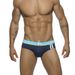 UXH Men's New Sexy Side Stripe Sports Fashion Triangle Swim Trunks Solid Color Close-fitting Nylon Fitness Swimming_voghion.com