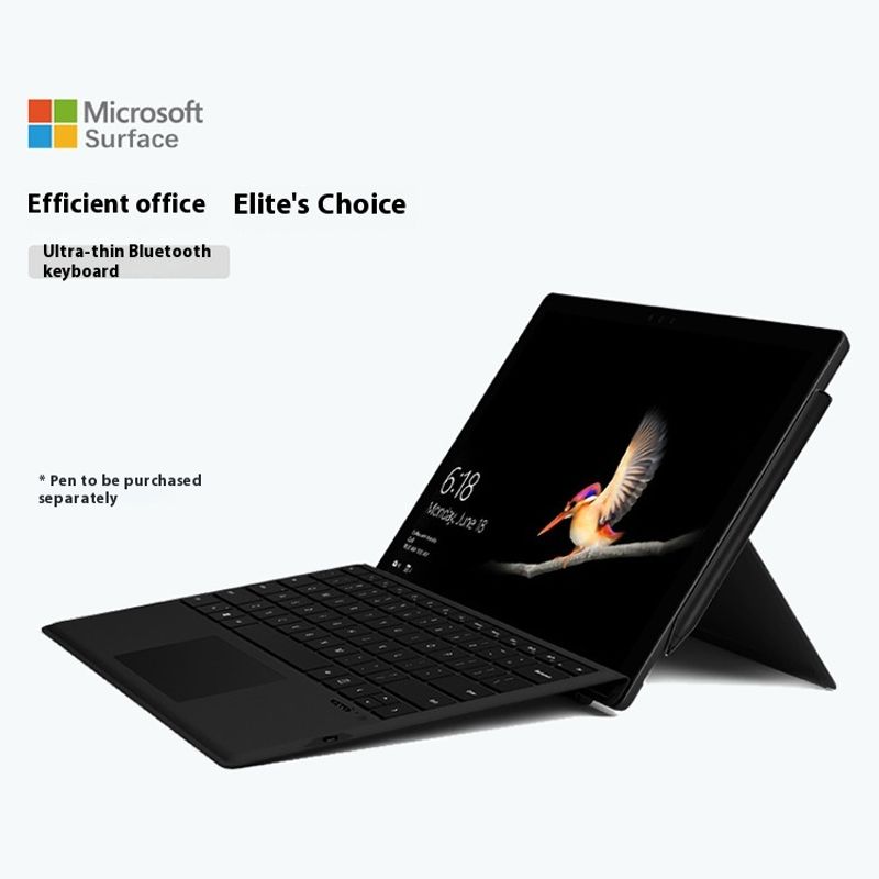 Surface Pro7/6/5/4/3 Go juhtmevaba taustvalgustusega tahvelarvuti kaitsega ühilduv Bluetooth-klaviatuur_voghion.com