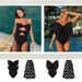 Women's Clothing One-Piece Swimsuit With Polka Dot Skirt And Butterfly Knot Two-Piece Set_voghion.com