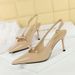 Women's Shoes Pointed Toe High Heels With Stiletto Heels, Bow, Open Back, And Strappy Design – Sexy Women's Shoes._voghion.com