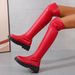 Women's thigh-high boots Platform boots over the knee slim high elastic boots_voghion.com
