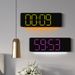 RGB-LED-Wanduhr mit Temperaturanzeige, Kalender und Nachtlicht, moderner digitaler Wecker für Wohnzimmer, Schlafzimmer, Büro_voghion.com