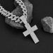 Hip Hop Elegant And Luxurious Gifts Alloy Full Diamond Cross Pendant Fashion Trend Rap Diamond Men's Cuban Chain Necklace Jewelry_voghion.com