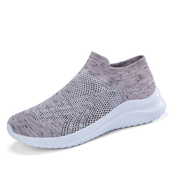 Spring New Large Men's Fly Weaving Mesh Sports And Leisure Sleeve Foot Lazy Socks Couple Shoes_voghion.com