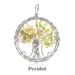 Damenschmuck Aura-Anhänger Lebensbaum Kupferdraht gedreht Naturstein Kristallkies Glücksbaum Keltisch Weihnachtsgeschenk_voghion.com