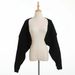 2020 Autumn Winter New Women's Fashion Street Style Batwing Sleeve Shawl Ultra Short Knitted Cardigan_voghion.com