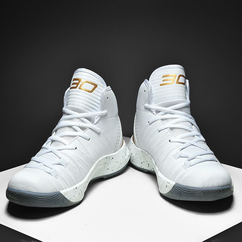 Summer non-slip basketball shoes high top men and women shock absorption boots breathable_voghion.com