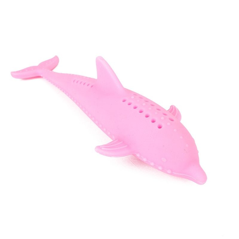 Giocattolo per gatti a forma di pesce in silicone per la pulizia dei denti, forniture per animali domestici_voghion.com