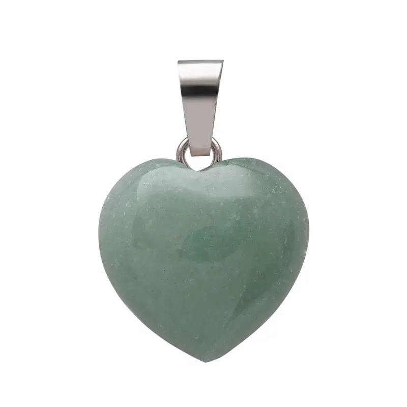 Collane con ciondolo in ottone con cuore di cristallo in pietra intagliata, collana con ciondolo fatto a mano con catena in cordino PU_voghion.com