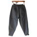 Summer Thin Men's Cotton And Linen Small Leg Casual Loose Ankle Nine Quarter Clean Face Large Crotch Harem Pants,_voghion.com