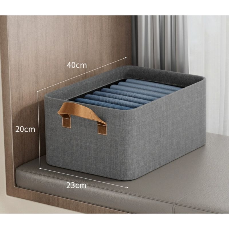 Jiabanshou Home Wardrobe Layering Artifact For Clothes And Pants Organizing Box Fabric Cationic Storage Basket_voghion.com