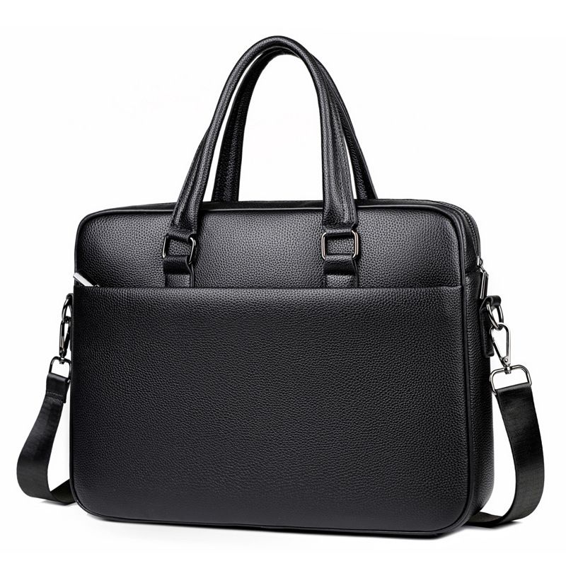 Herrentaschen Aktentaschen Herren-Aktentasche Litschi-Muster Große Kapazität Lässige Mode Horizontale Ausgabe Handtasche Umhängetasche Computertasche_voghion.com