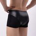 Nuovo stile in pelle patchwork mesh underwear boxer semitrasparente traspirante a vita bassa sottile biancheria intima a quattro angoli_voghion.com