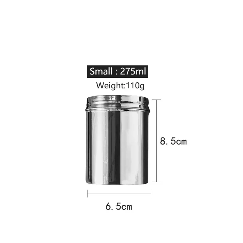 Pot de stockage scellé d'acier inoxydable, boîte hermétique portative de récipient de stockage de nourriture pour le Suga de céréales de farine de grains de café_voghion.com