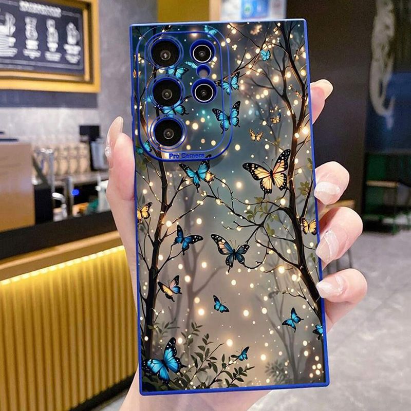 Glow In The Dark Schmetterling Design Telefon Fall Für Xiaomi Redmi Hinweis 14 13 12 Pro Plus5G 12S 11S 11 10S 10 Redmi 13C 12C 14C Abdeckung_voghion.com