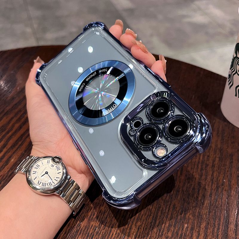 Suitable For IPhone 11 12 13 14 Pro Max 14 Plus Wireless Charging With Shockproof Transparent Cover_voghion.com