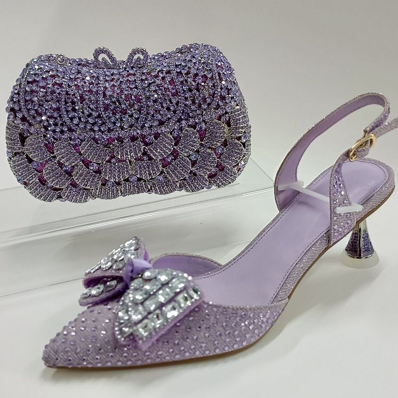 Crystal Wedding High Heeled Sandals For Women With Full Diamond Pointed Stiletto High Heels With Bag_voghion.com