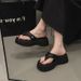 Niche design sandals for women 2024 new metal buckle flip flops summer outdoor open-toed Roman sandals_voghion.com