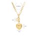 Ready Stock Sun Heart Pendant Choker Sweater Necklace for Women Gils, Gold Plated Multi Pendants Chunky Chain Hip Hop_voghion.com