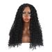 Synthetic wig for women set with center split bangs wrapped in tubes small roll women's long hair_voghion.com