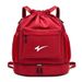 Drawstring Backpack, Large Capacity Fitness Drawstring, Basketball Pocket, Lightweight Travel, Swimming Storage Bag, Dry Wet Separation_voghion.com