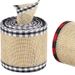 Nastro di iuta scozzese natalizio - 6,3 cm di larghezza, bordo a quadri rossi/neri e bianchi/neri per confezioni regalo e decorazioni per l'albero_voghion.com
