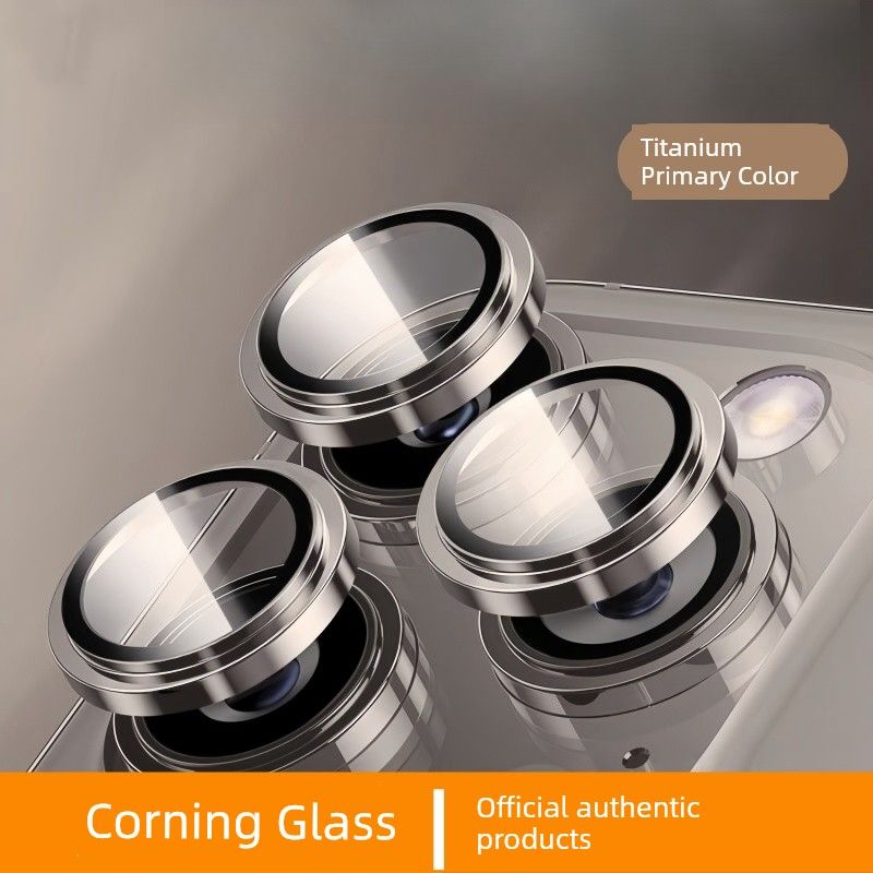 Corning Glass Iphone15/16promax objektīva aizsargs Ultra HD titāna metāla 14pro tālruņa uzlīmēm Jaunpienācējs 14plus_voghion.com