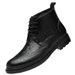 Martin Boots Men's Short Boots High Top Leather Shoes Men's Medium Top Chelsea Boots Men's Boots_voghion.com