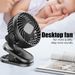 3 Speeds Mini Cooling Fan USB Rechargeable Clip On Desk Baby Stroller Portable_voghion.com