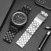 Stainless Steel Trapezoidal Five Bead Tank Solid Strap, Water Ghost Series Substitute Brushed Frosted Watch Strap_voghion.com