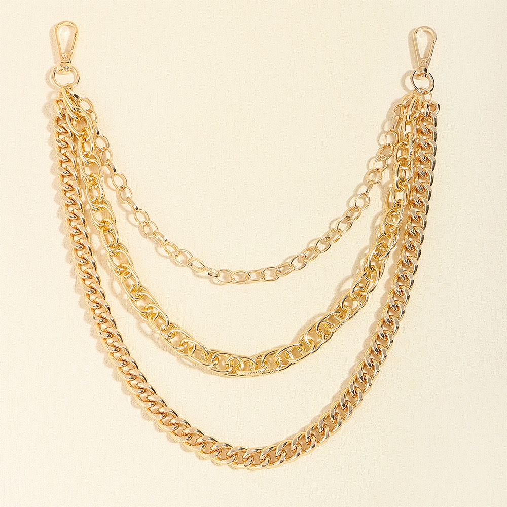 Kul eksplozivne ulične hlače s višeslojnim lancem, metalni osjećaj, vrhunski punk boyfriend stil, uparene s trapericama_voghion.com