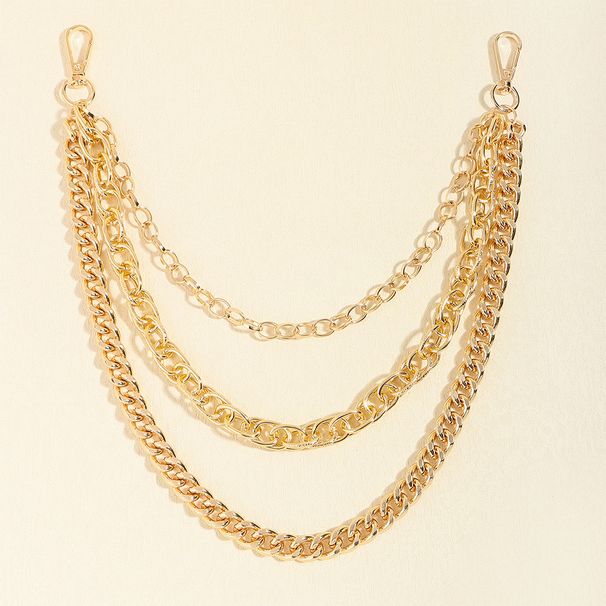 Kul eksplozivne ulične hlače s višeslojnim lancem, metalni osjećaj, vrhunski punk boyfriend stil, uparene s trapericama_voghion.com