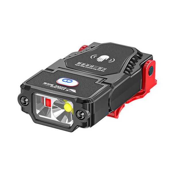 1 kpl mini LED-anturilla varustettu ajovalaisin, hattuklipsillä varustettu lippisvalo, kalastusajovalaisin, USB-ladattava, säädettävä kulma, retkiajovalaisin, MYY_voghion.com