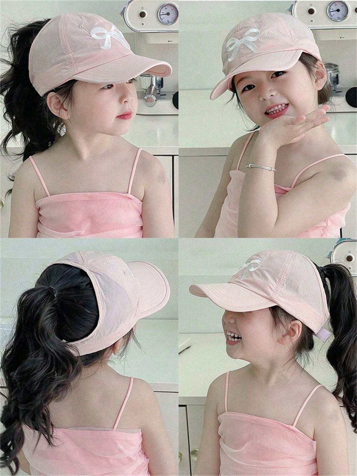 1pcsKids Baseball Cap, Suitable For Girls With Ponytail, Quick Dry Cap For Boys & Girls For Sports And Sun Protection, Summer Hat_voghion.com