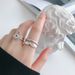 536 Korean Style S Pure INS 2021 New Irregular Double Layer Open Women Versatile Silver Ring_voghion.com