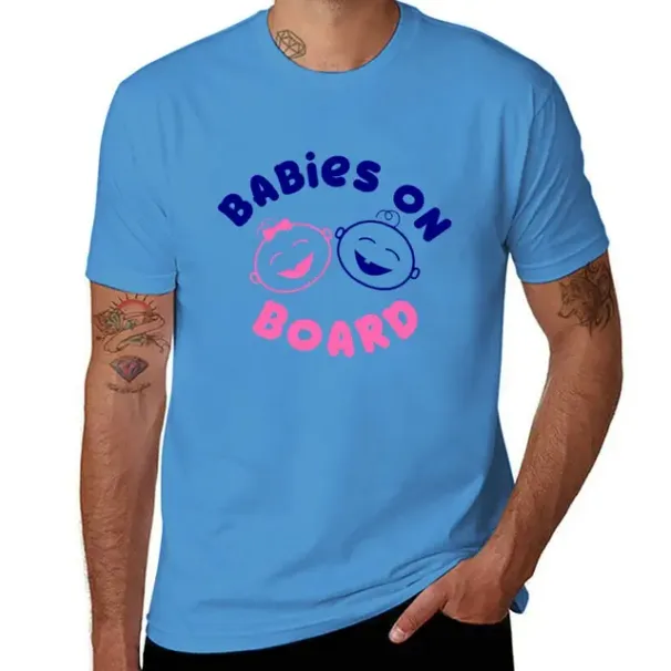 BaBIES ON BOARD T-Shirt quick drying kawaii plus sizes men clothes_voghion.com