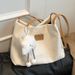 Large Capacity Women's 2024 New Autumn Versatile Simple Shoulder Fashionable Commuter Tote Bucket Bag_voghion.com