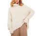 Women's Oversized High-Neck Sweater – Trendy Fall & Winter Pullover, Soft Viscose Blend, Drop Shoulder Sleeves, 8 Vibrant Colors For Casual_voghion.com