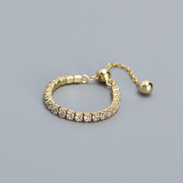 TYJ0334 Sparkling S Silver Instagram Pulling Design Stacked and Paired Diamond Ring Small Handicraft_voghion.com