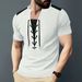 Herren T-Shirt mit Waffelmuster, lässig, farblich passend, Kordelzug, Rundhalsausschnitt, kurzärmelig_voghion.com