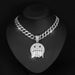 Unisex Personalized Ice Face Emoji Expression Pendant Hip Hop Cuban Chain Niche Full Diamond Expression Jewelry Necklace_voghion.com