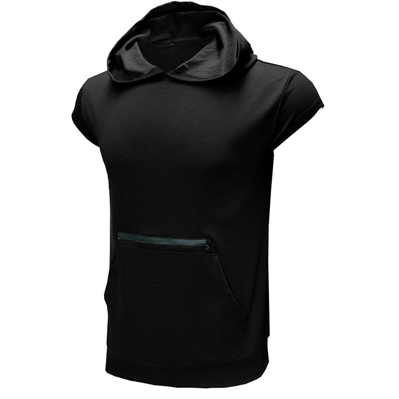2023  new summer men's sleeveless personalized casual sportsoutdoor fitness solid color T-Shirts_voghion.com