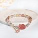 Round Natural Crystal Bracelet Niche Design Fringed Bracelet Strawberry Crystal Cat Claw Bracelet Bracelet Jewelry Gifts_voghion.com
