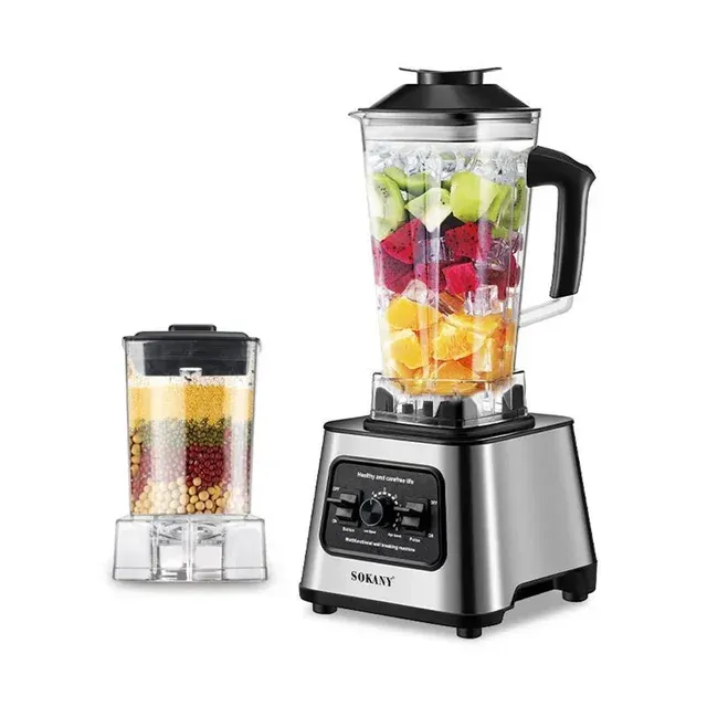 Blender puissant Houselin 6000 W, mixeur de table pour smoothies avec récipient de 2,5 L, mixeur professionnel pour glaces, noix et fruits_voghion.com