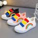 Mother & Kids Children's canvas shoes 2024 spring and autumn new sports shoes for girls kindergarten baby rainbow sneakers for boys white shoes_voghion.com