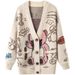 Ladies new versatile lazy style fashionable cartoon bear sweater jacket_voghion.com