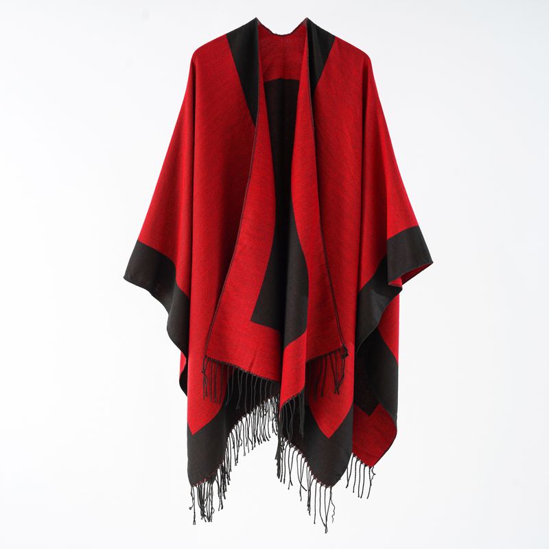 Winter Tassel Cashmere Scarf Women's Long Style Spring and Autumn Thickened Extra Large Shawl Dual purpose_voghion.com