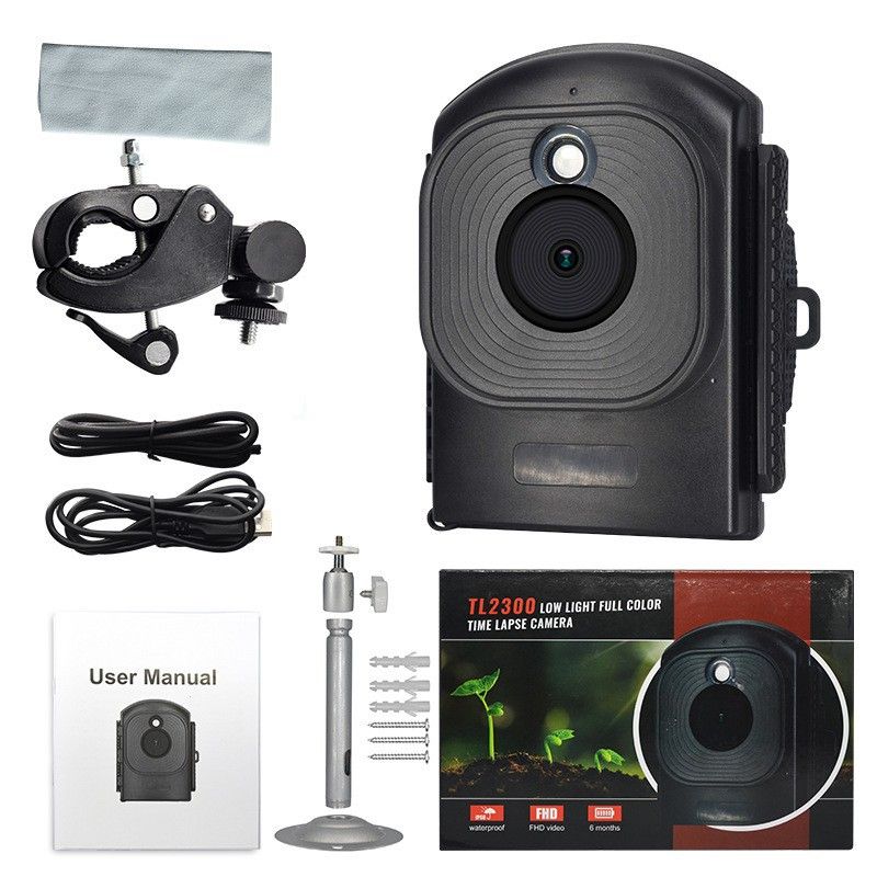 Outdoor Time-Lapse Camera With Low-Light Vision - Full HD Construction/Research Recording With Adjustable Mount_voghion.com