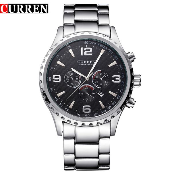 CURREN CARREN 8056 Quartz Kalender Casual Business Waterdicht Herenhorloge Polshorloge_voghion.com