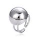 Nuova versione dell'anello a forma di palla semplice e di personalità, regolabile, unisex, con apertura a scatto. Anello da celebrità in rete._voghion.com